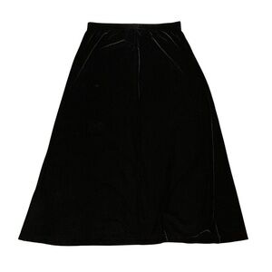 Vintage Orvis Velvet Maxi Skirt Black Y2K 90s Pull on
